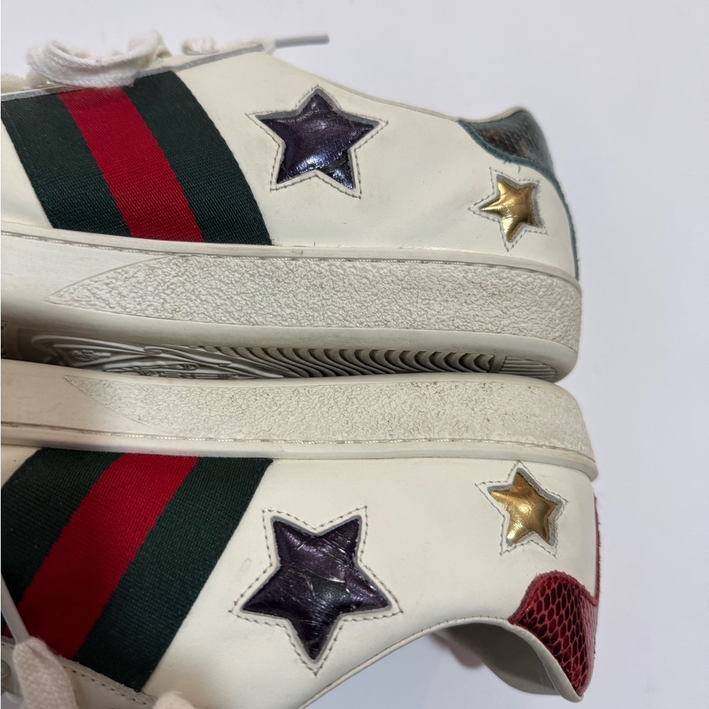 Gucci White Sneakers with Star Accents for men’s size 43 EU - Picture 8 of 15